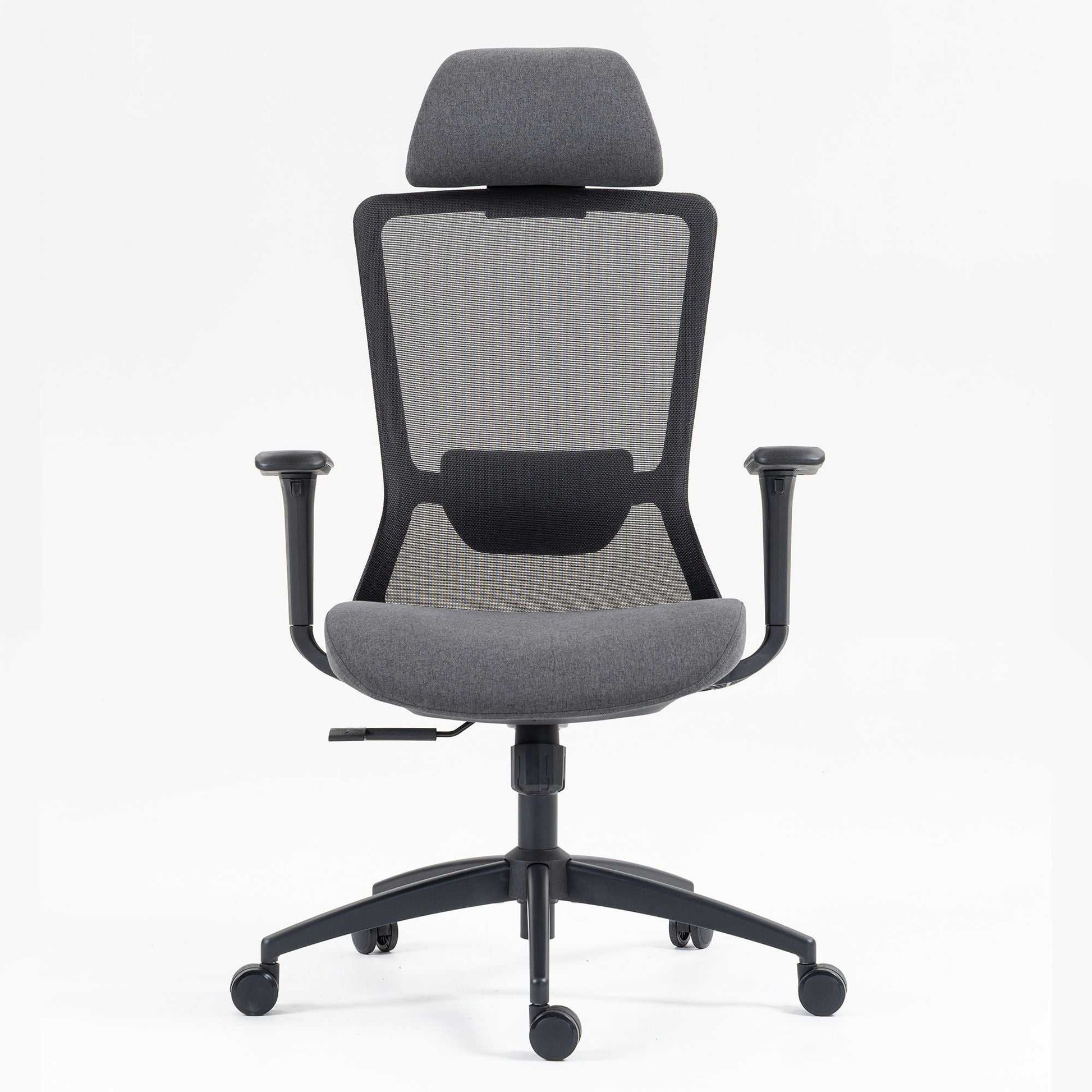 Ergonomic Mesh Office Chair with Adjustable Headrest and Lumbar Support, Breathable Back Design for Home and Office Use 8322H - luxuryhomedecoridea.com