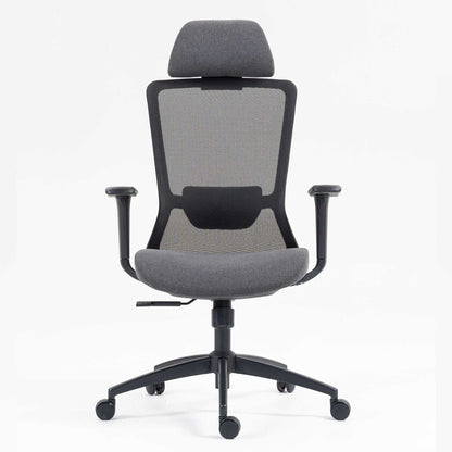 Ergonomic Mesh Office Chair with Adjustable Headrest and Lumbar Support, Breathable Back Design for Home and Office Use 8322H - luxuryhomedecoridea.com