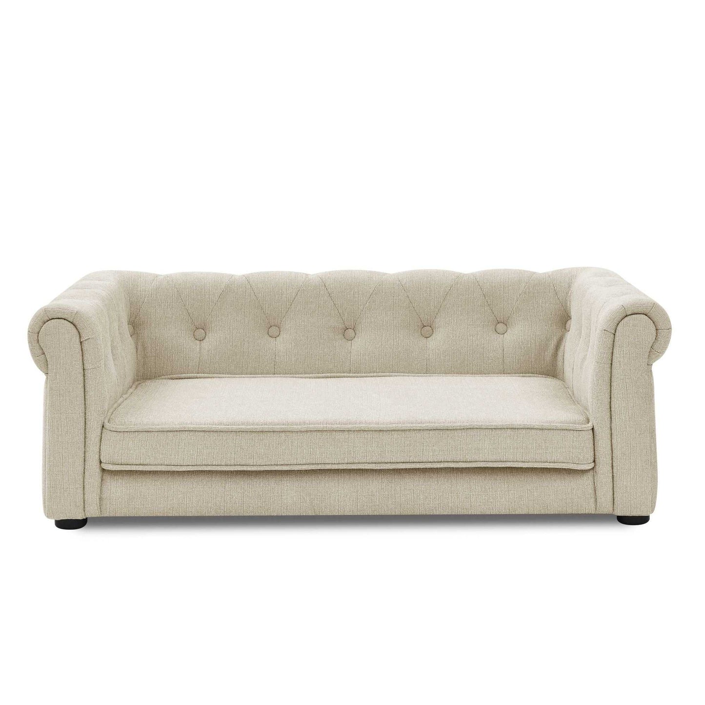 Elegant Rectangle Pet Bed for Medium and Large Dogs, Durable Elevated Dog Sofa Bed, Comfortable Dog Couch, Modern and Stylish Dog Sofa for Large Dogs,Beige - luxuryhomedecoridea.com