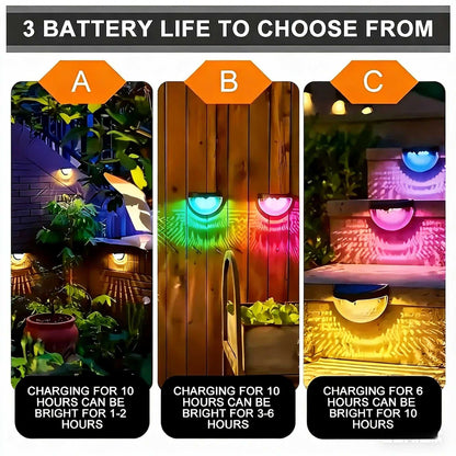 12/6 Solar fence lights, solar platform lights, solar wall lights, rechargeable solar cells, suitable for front porches, security lights, wall installation, terraces, fences, garages, decoration - luxuryhomedecoridea.com