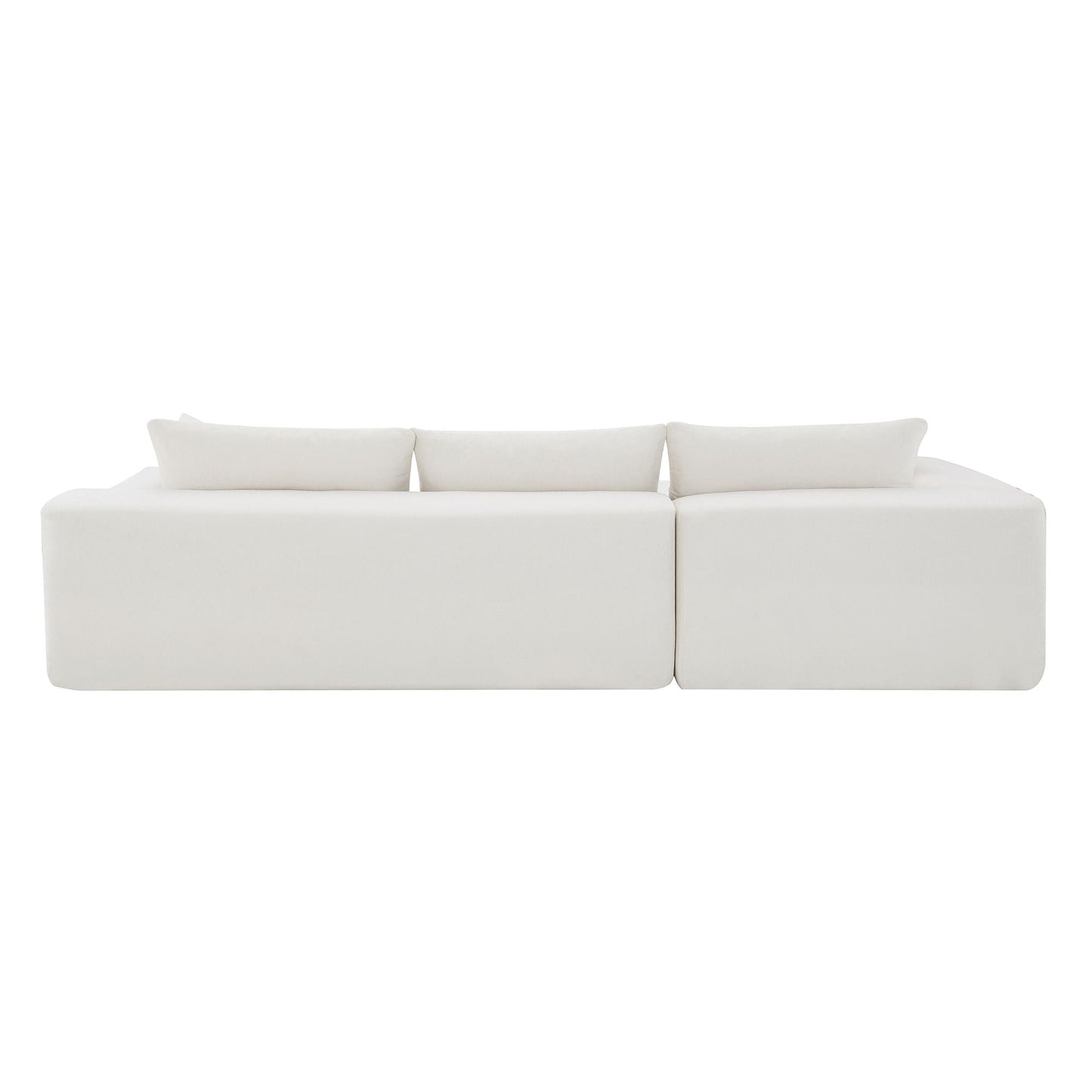 109*68" Modular Sectional Living Room Sofa Set, Modern Minimalist Style Couch, Upholstered Sleeper Sofa for Living Room, Bedroom, Salon, 2 PC Free Combination, L-Shape, Cream - luxuryhomedecoridea.com