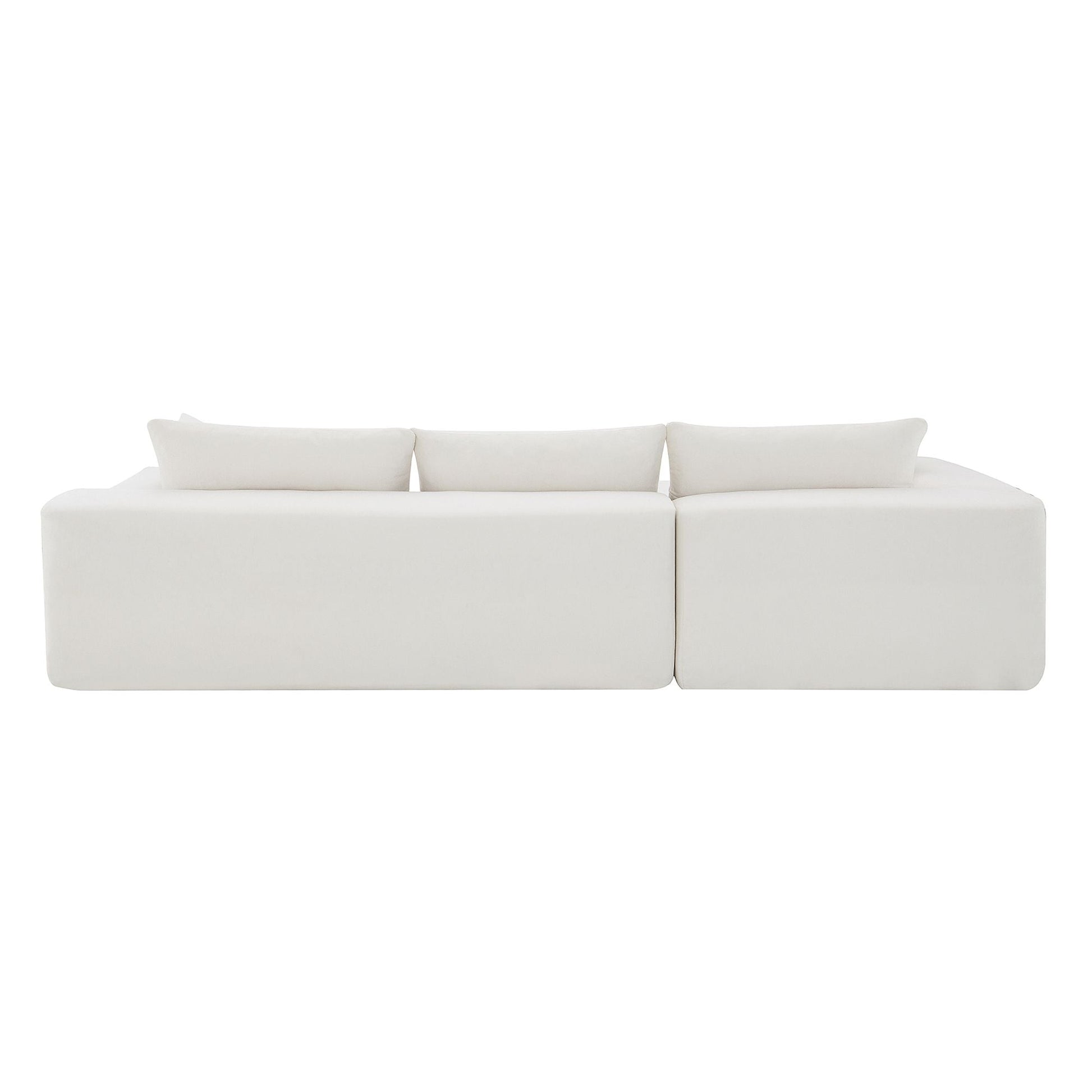 109*68" Modular Sectional Living Room Sofa Set, Modern Minimalist Style Couch, Upholstered Sleeper Sofa for Living Room, Bedroom, Salon, 2 PC Free Combination, L-Shape, Cream - luxuryhomedecoridea.com