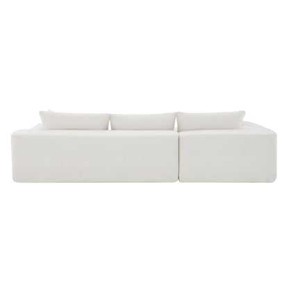 109*68" Modular Sectional Living Room Sofa Set, Modern Minimalist Style Couch, Upholstered Sleeper Sofa for Living Room, Bedroom, Salon, 2 PC Free Combination, L-Shape, Cream - luxuryhomedecoridea.com