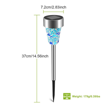 6Packs Solar Garden Lights Outdoor Solar Pathway Lights IP44 Water-resistant Landscape Lights 8Hrs Lawn Lamps for Yard Driveway Walkway - luxuryhomedecoridea.com