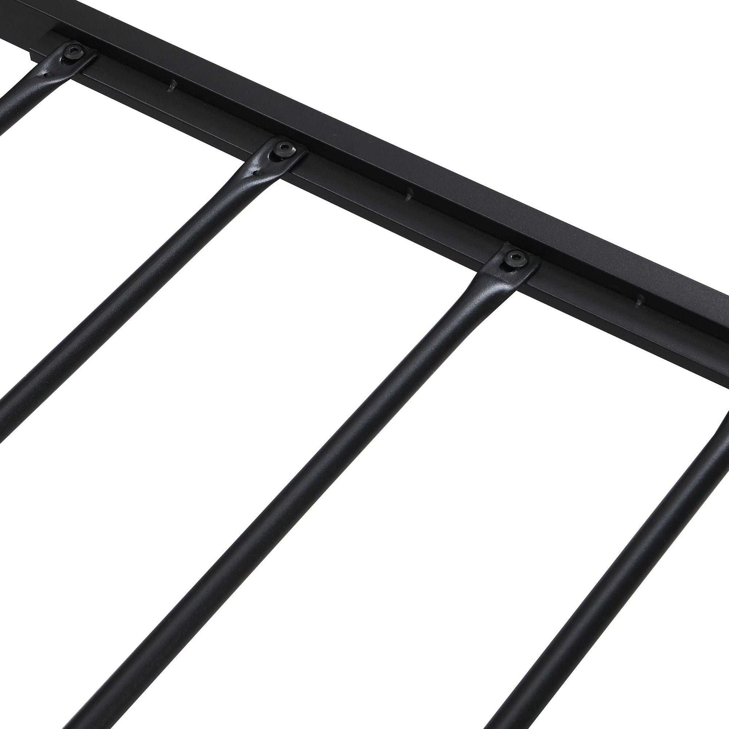 Queen Size Metal Platform Bed Frame with Wooden Headboard and Footboard with USB LINER, No Box Spring Needed, Large Under Bed Storage, Easy Assemble - luxuryhomedecoridea.com