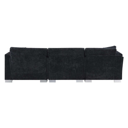 [VIDEO provided][New] 96*56" Modern Cloud Sectional Sofa,L-shaped Luxury Couch Set with 2 Free pillows,4-seat Chenille Indoor Furniture with Oversized Chaise for Living Room,Apartment,Office,3 Colors - luxuryhomedecoridea.com