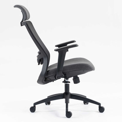 Ergonomic Mesh Office Chair with Adjustable Headrest and Lumbar Support, Breathable Back Design for Home and Office Use 8322H - luxuryhomedecoridea.com