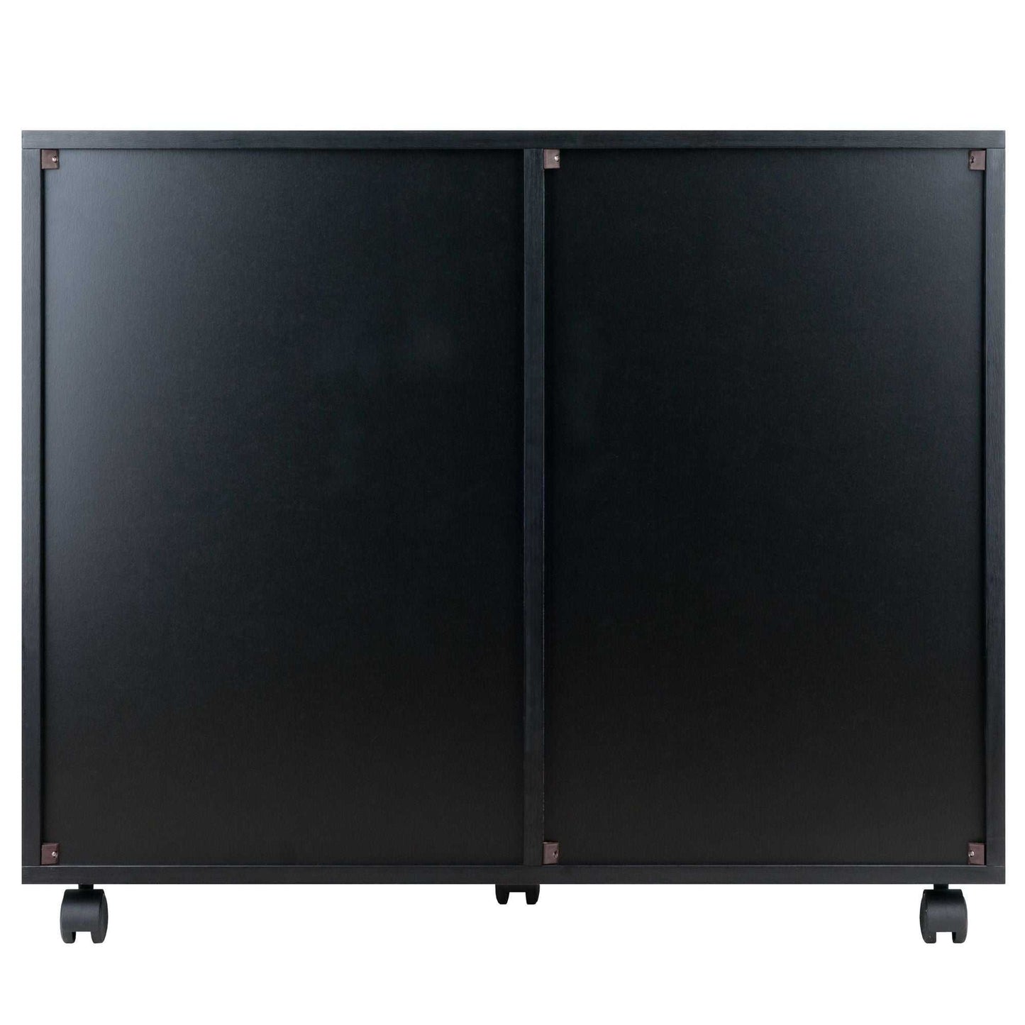 Halifax Wide Storage Cabinet; 5-Drawer; Black - luxuryhomedecoridea.com