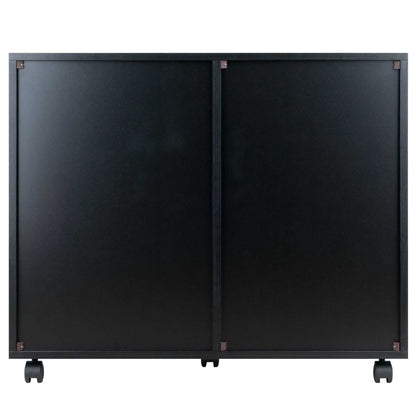 Halifax Wide Storage Cabinet; 5-Drawer; Black - luxuryhomedecoridea.com
