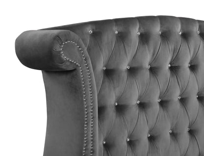 Sophia Queen Bed 4 Piece Gray - luxuryhomedecoridea.com