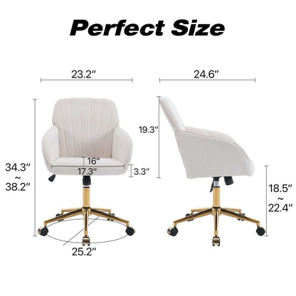 TY Adjustable Office Chair, Home Bedroom, Ergonomic Swivel Chair, Backrest Seat, Comfortable for Long Sitting - luxuryhomedecoridea.com
