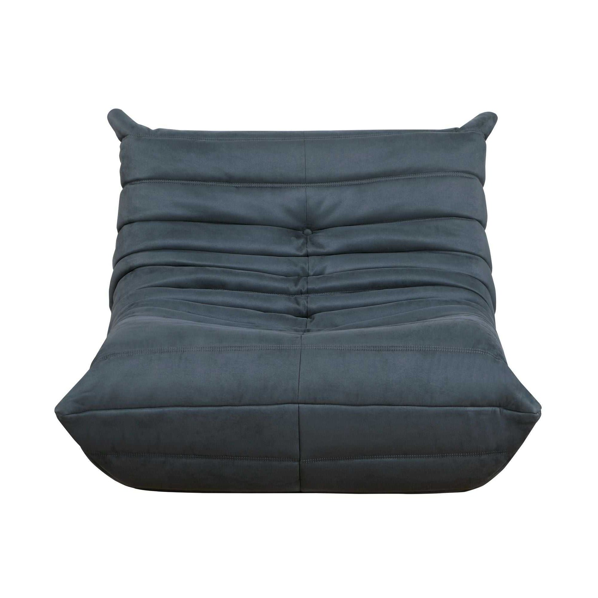 Luxury Accent Chair Button-Tufted Detail Charcoal Microfiber Comfy Chair Living Room Furniture 1pc - luxuryhomedecoridea.com
