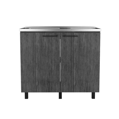 Utility Sink Cabinet Burwood, Kitchen, Smokey Oak - luxuryhomedecoridea.com