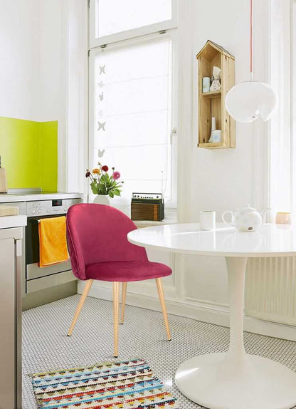 Living Room Chairs Velvet Chairs Side Chairs Modern Style Upholstered Armchairs for Leisure, Restaurant, Makeup, Set of 2 - luxuryhomedecoridea.com