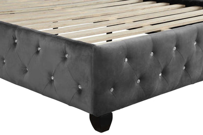 Sophia Queen Bed 4 Piece Gray - luxuryhomedecoridea.com