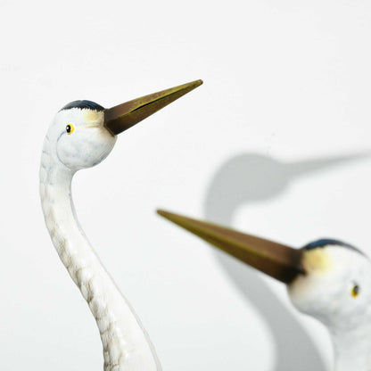 2-Piece Crane Garden Sculptures Blue for Lawn Patio Backyard Decoration 28.5"-29" - luxuryhomedecoridea.com