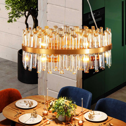 23.6 Inches Luxury Chandeliers Crystal Living Room Bedroom Decorative Lights Simple Modern Dining Room LED Lighting,for Home Decor (Bulbs Not Included) - luxuryhomedecoridea.com