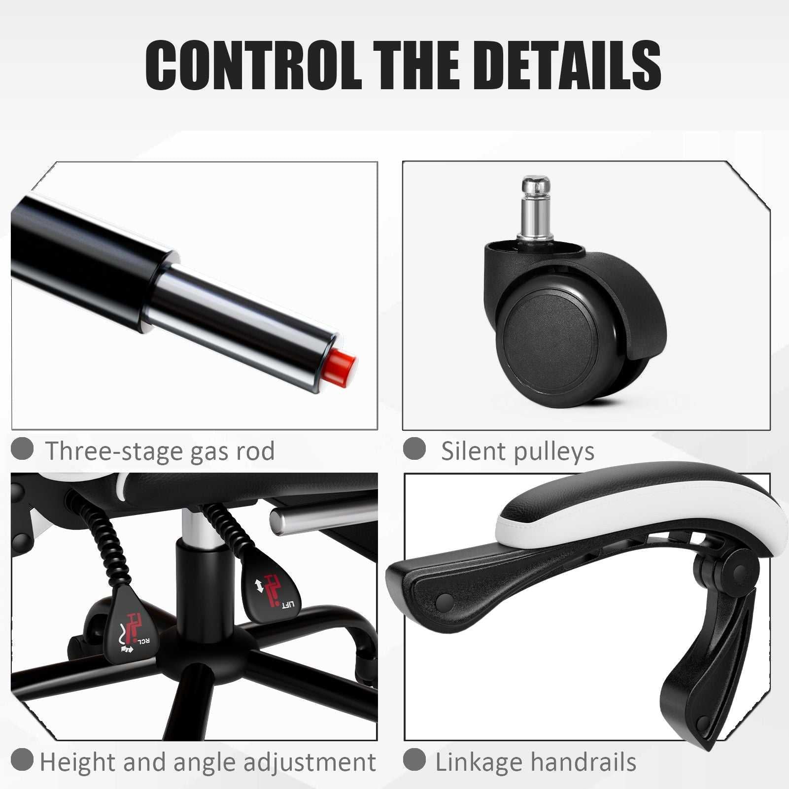 Ergonomic Gaming Chair for Adults, Comfortable Computer Chair for Heavy People, Adjustable Height Office Desk Chair with Wheels, Breathable Leather Video Game Chairs - luxuryhomedecoridea.com