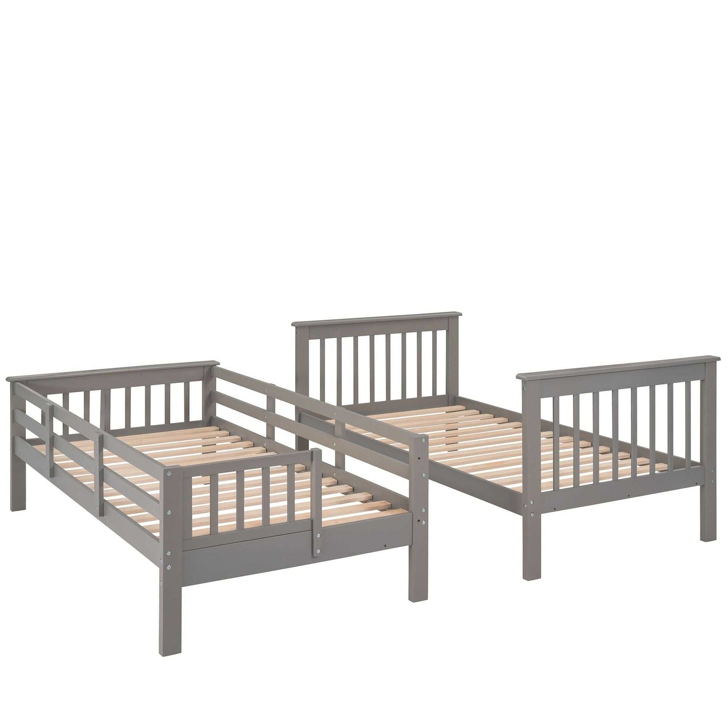 Stairway Twin-Over-Twin Bunk Bed with Storage and Guard Rail for Bedroom, Dorm - luxuryhomedecoridea.com