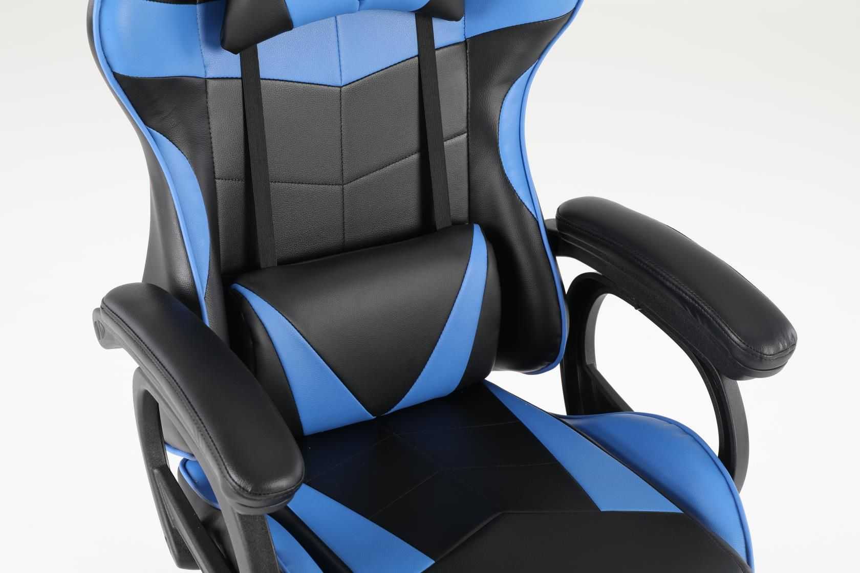 Luxury Home Furniture Ergonomic Recliner PU Leather Racing Gaming Chair In Nylon Racing Base - luxuryhomedecoridea.com
