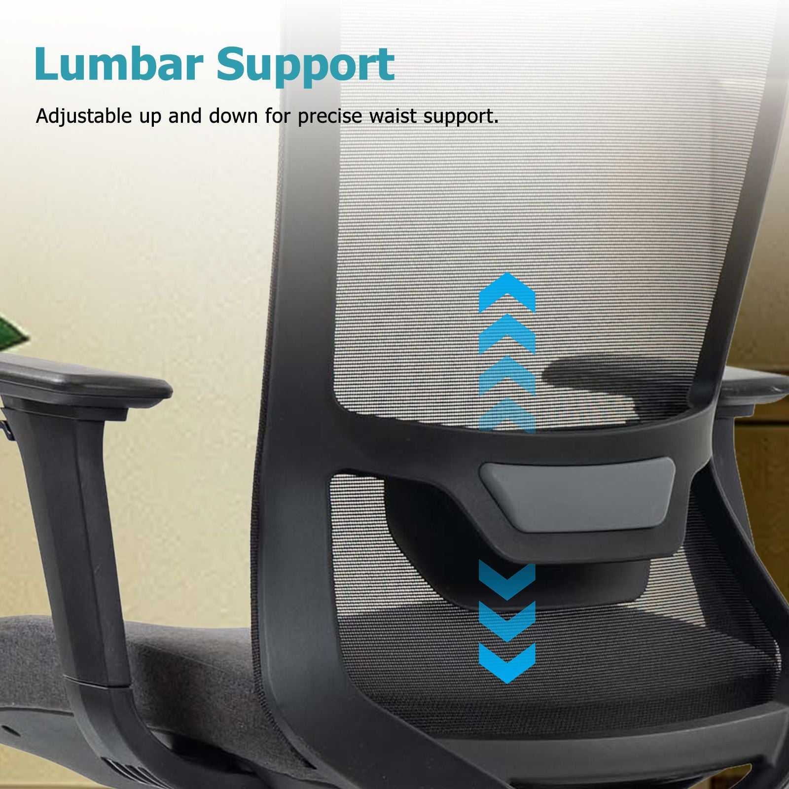 Ergonomic Mesh Office Chair with Adjustable Headrest and Lumbar Support, Breathable Back Design for Home and Office Use 8322H - luxuryhomedecoridea.com