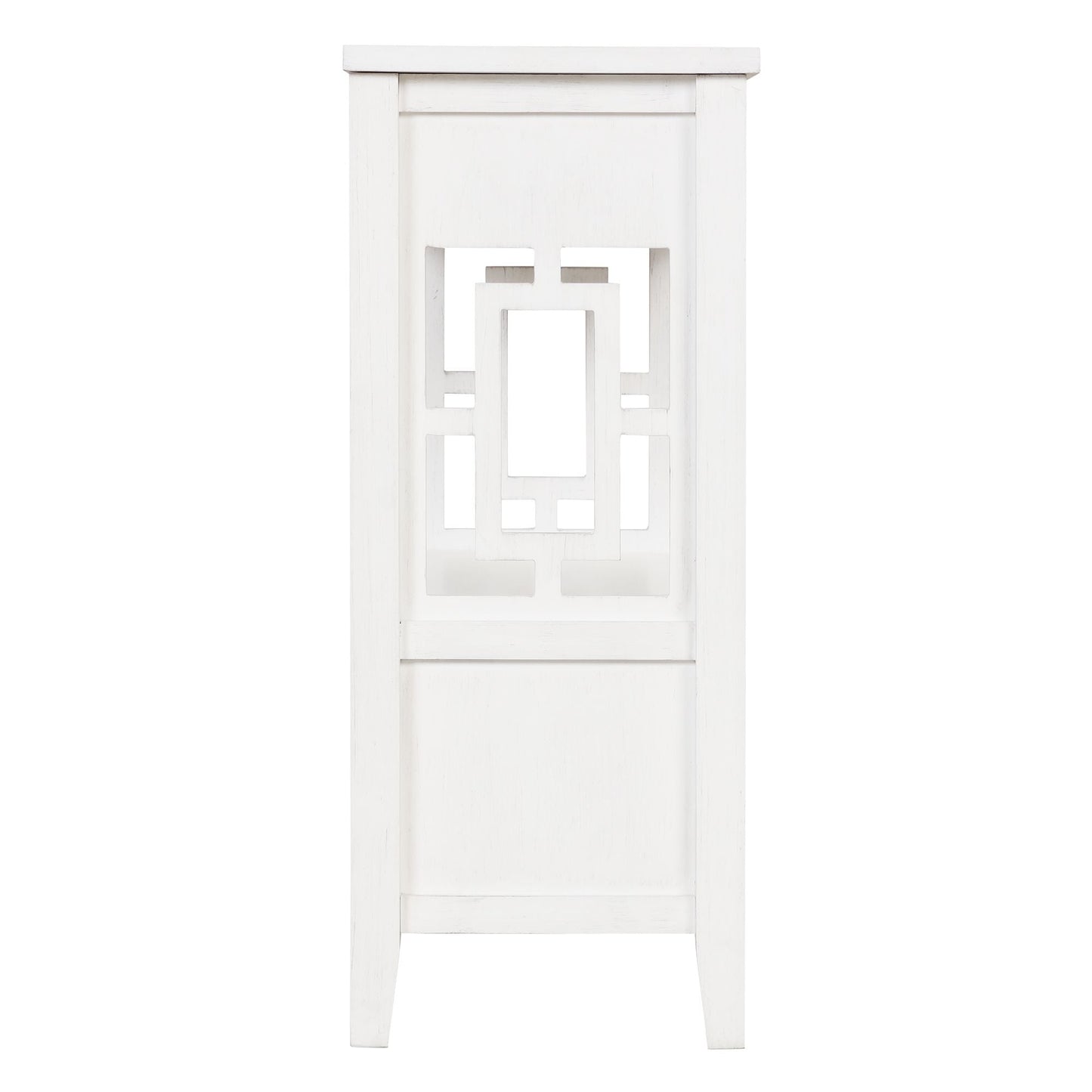 36'' Farmhouse Pine Wood Console Table Entry Sofa Table with 4 Drawers & 1 Storage Shelf for Entryway Living Room Bedroom Hallway Kitchen (Antique White) - luxuryhomedecoridea.com