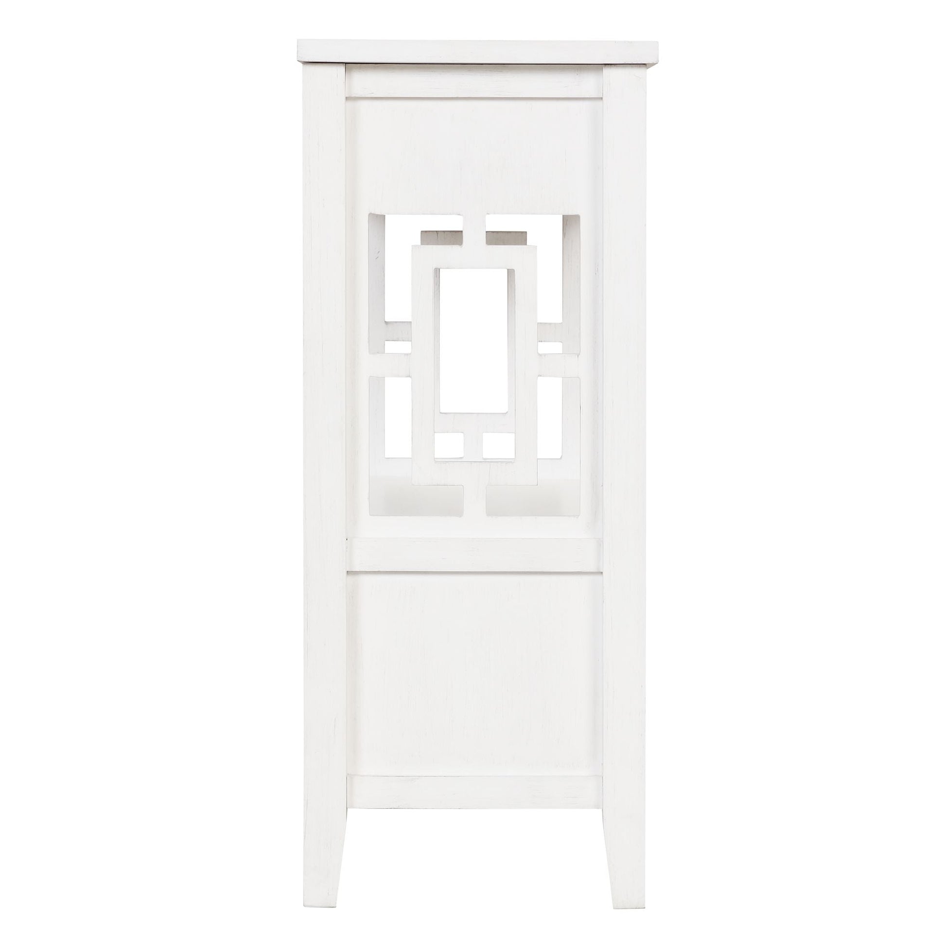 36'' Farmhouse Pine Wood Console Table Entry Sofa Table with 4 Drawers & 1 Storage Shelf for Entryway Living Room Bedroom Hallway Kitchen (Antique White) - luxuryhomedecoridea.com