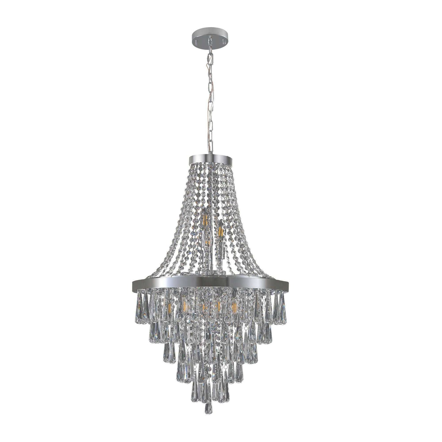 Chromium color Crystal Chandeliers,Large Contemporary Luxury Ceiling Lighting(Bulb Not Included) - luxuryhomedecoridea.com