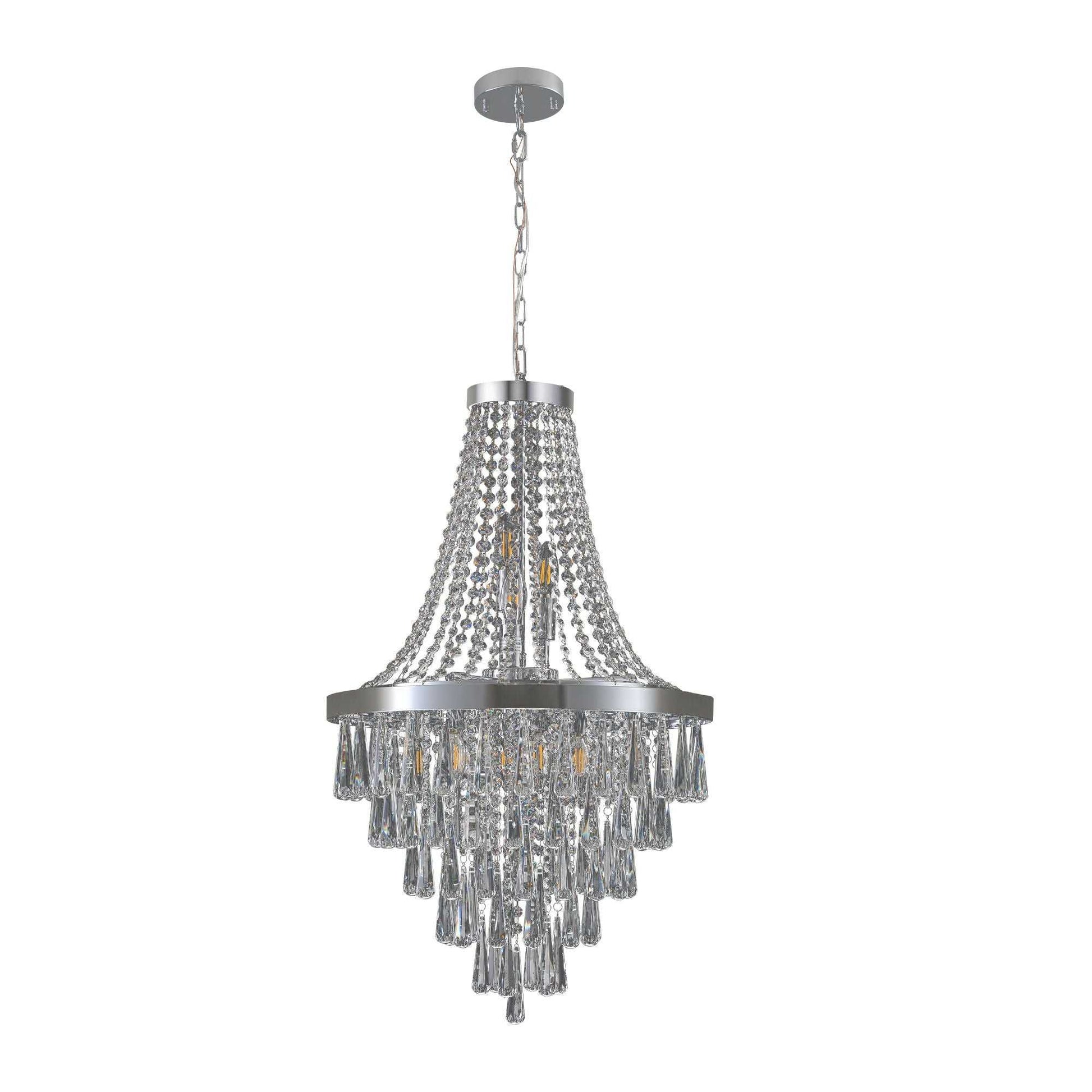 Chromium color Crystal Chandeliers,Large Contemporary Luxury Ceiling Lighting(Bulb Not Included) - luxuryhomedecoridea.com