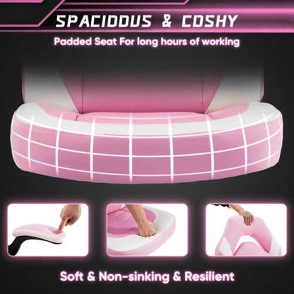 Ergonomic Office Computer Home Gaming Desk Chair Adjustable PU Leather Racing Chair Flip-up Armrest For Christmas Furniture - luxuryhomedecoridea.com