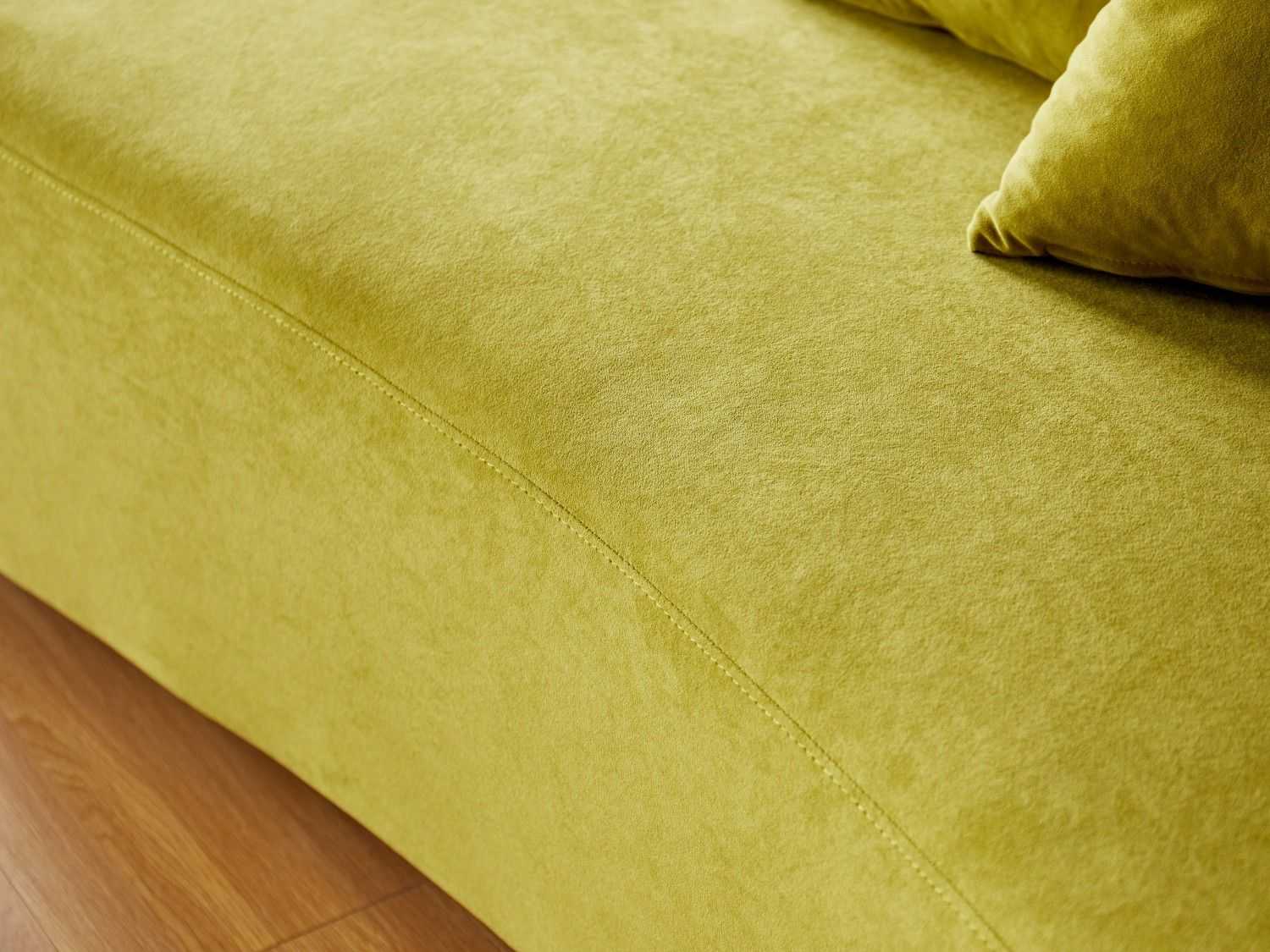 90" Curved Sofa with Throw Pillows, 4 Seater Luxury Velvet Couch with Half Moon Design and High-Density Foam, Ideal for Modern Living Room, Office & Apartment, Olive Green - luxuryhomedecoridea.com