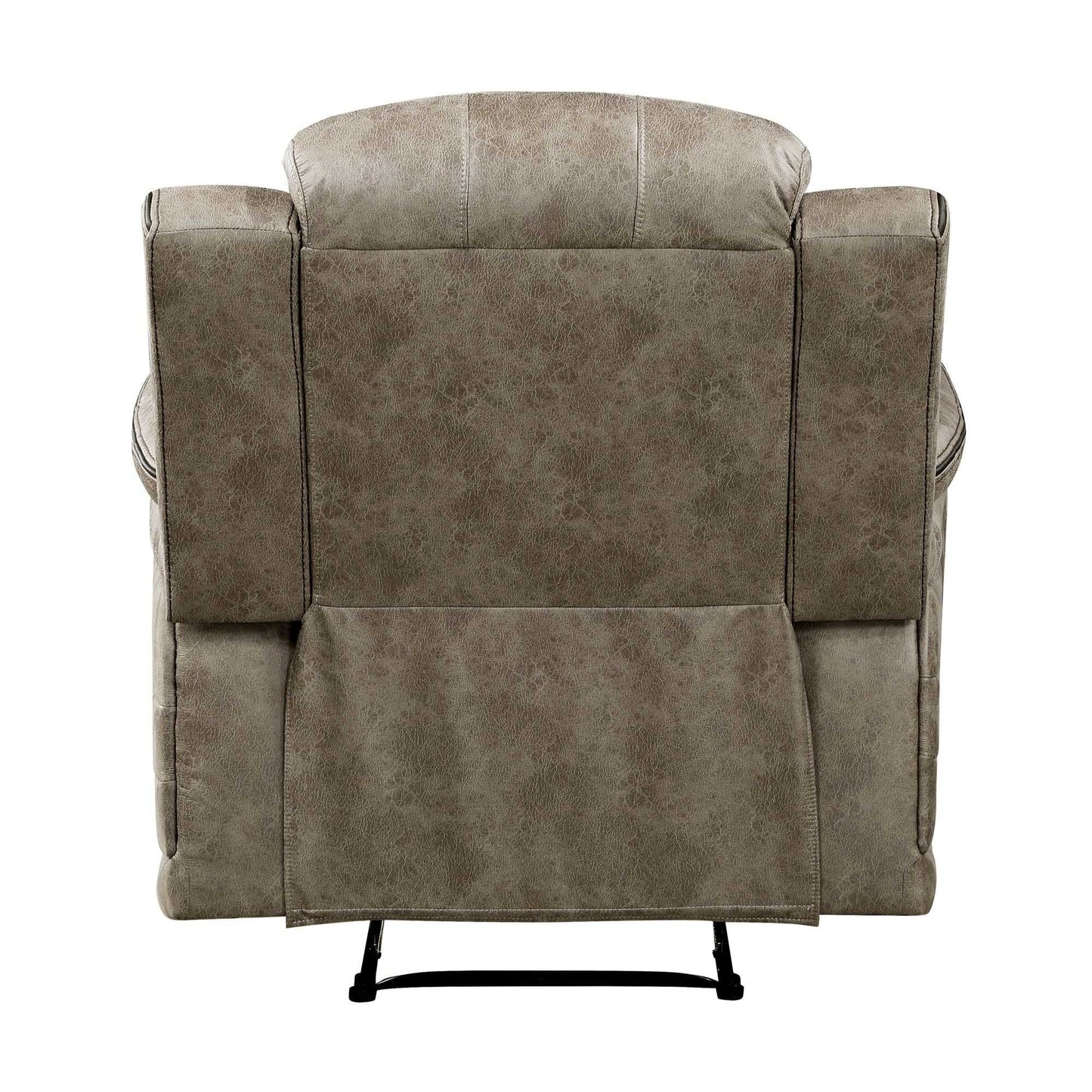 Classic Sandy Brown 1pc Reclining Chair Plush Comfort Pillow-Top Arms Vertical Tufting Solid Wood Luxury Living Room Furniture - luxuryhomedecoridea.com