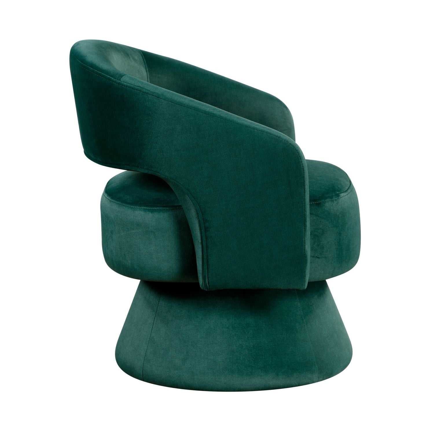 Modern Luxury Swivel Accent Chair 1pc Green Velvet Upholstery Solid Wood Stylish Home Furniture - luxuryhomedecoridea.com