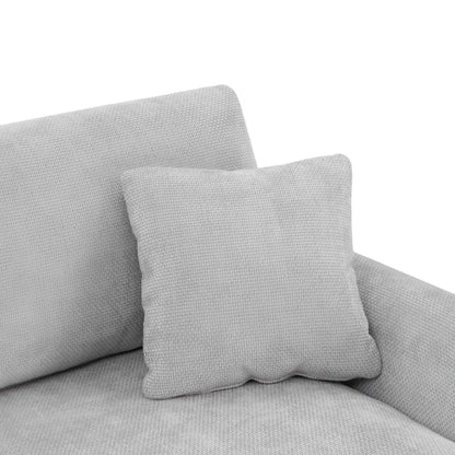 Modern Oversized Sectional Sofa,L-shaped Luxury Couch Set with 2 Free pillows,5-seat Chenille Indoor Furniture with Chaise for Living Room,Apartment,Office,2 Colors - luxuryhomedecoridea.com