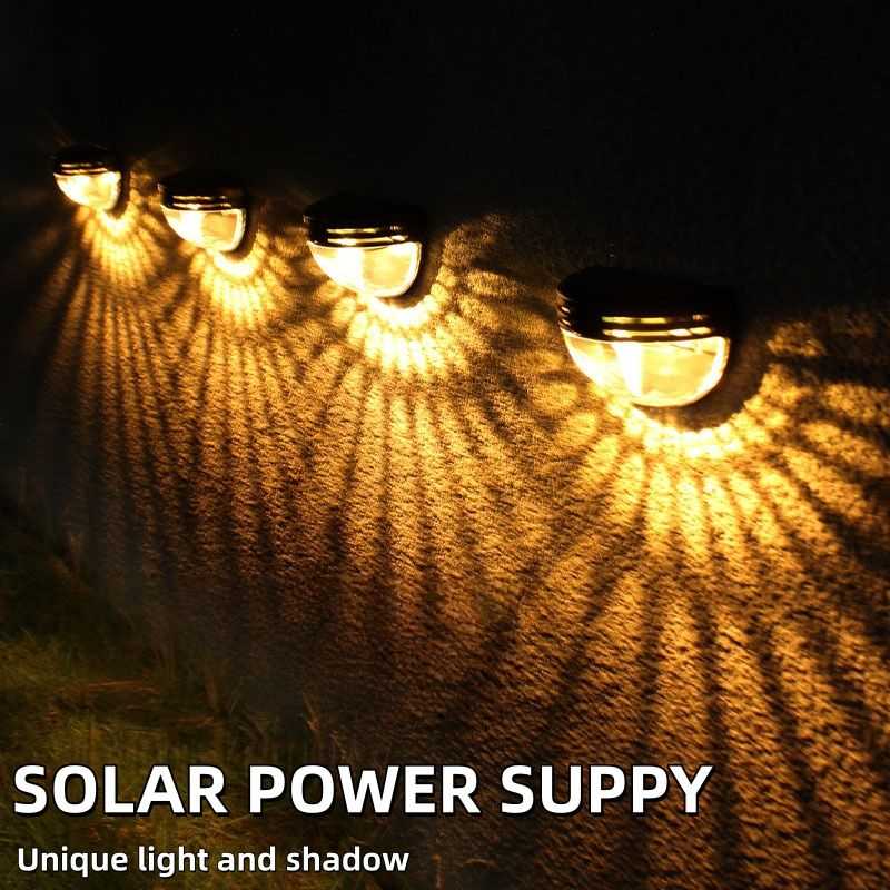 12/6 Solar fence lights, solar platform lights, solar wall lights, rechargeable solar cells, suitable for front porches, security lights, wall installation, terraces, fences, garages, decoration - luxuryhomedecoridea.com