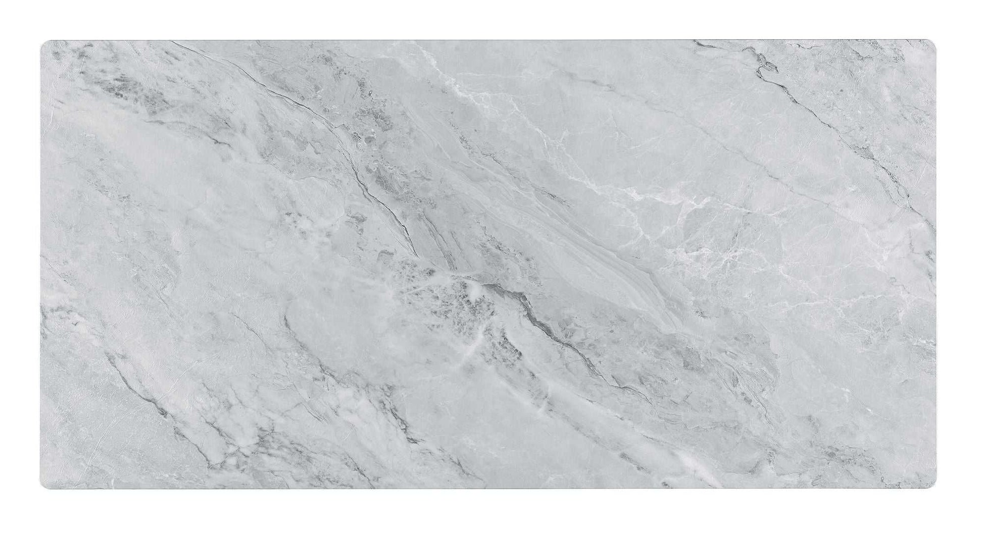 Landon 47" Coffee Table with Glass Gray Marble Texture Top and Bent Wood Design - luxuryhomedecoridea.com