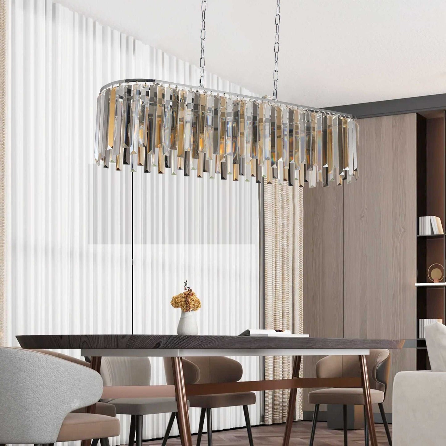 Oval Crystal ceiling chandelier Luxury Home Decor Light Fixture (No Bulbs) - luxuryhomedecoridea.com