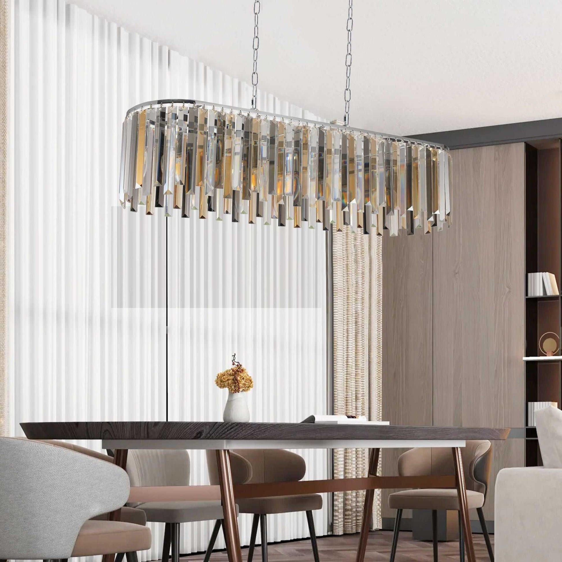 Oval Crystal ceiling chandelier Luxury Home Decor Light Fixture (No Bulbs) - luxuryhomedecoridea.com