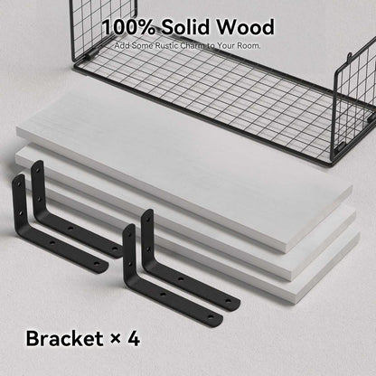 Bathroom Shelf Over Toilet, Floating Bathroom Shelf Wall Mounted with Wire Basket, Floating Shelf for Wall Décor - luxuryhomedecoridea.com