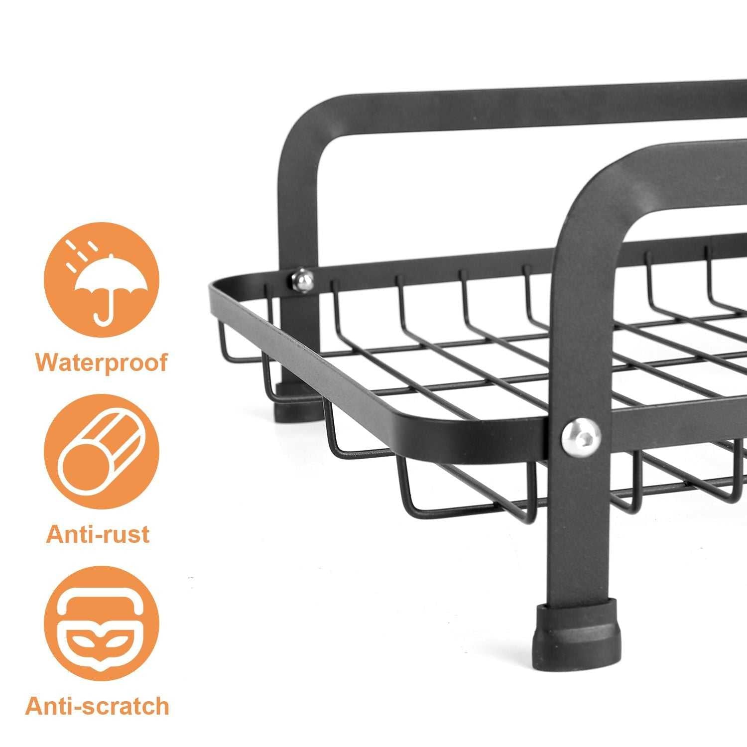 2-Tier Dish Drying Rack for Kitchen Counter Space Saving Rustproof Dish Rack with Drainboard Detachable Kitchen Drainer Organizer Set - luxuryhomedecoridea.com