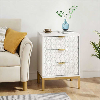 Modern bedside table, Nightstand, high bedside table with multiple drawers, with storage - luxuryhomedecoridea.com