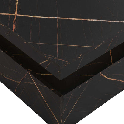 Modern Black Square Storage Coffee Table With 4 Drawers - luxuryhomedecoridea.com