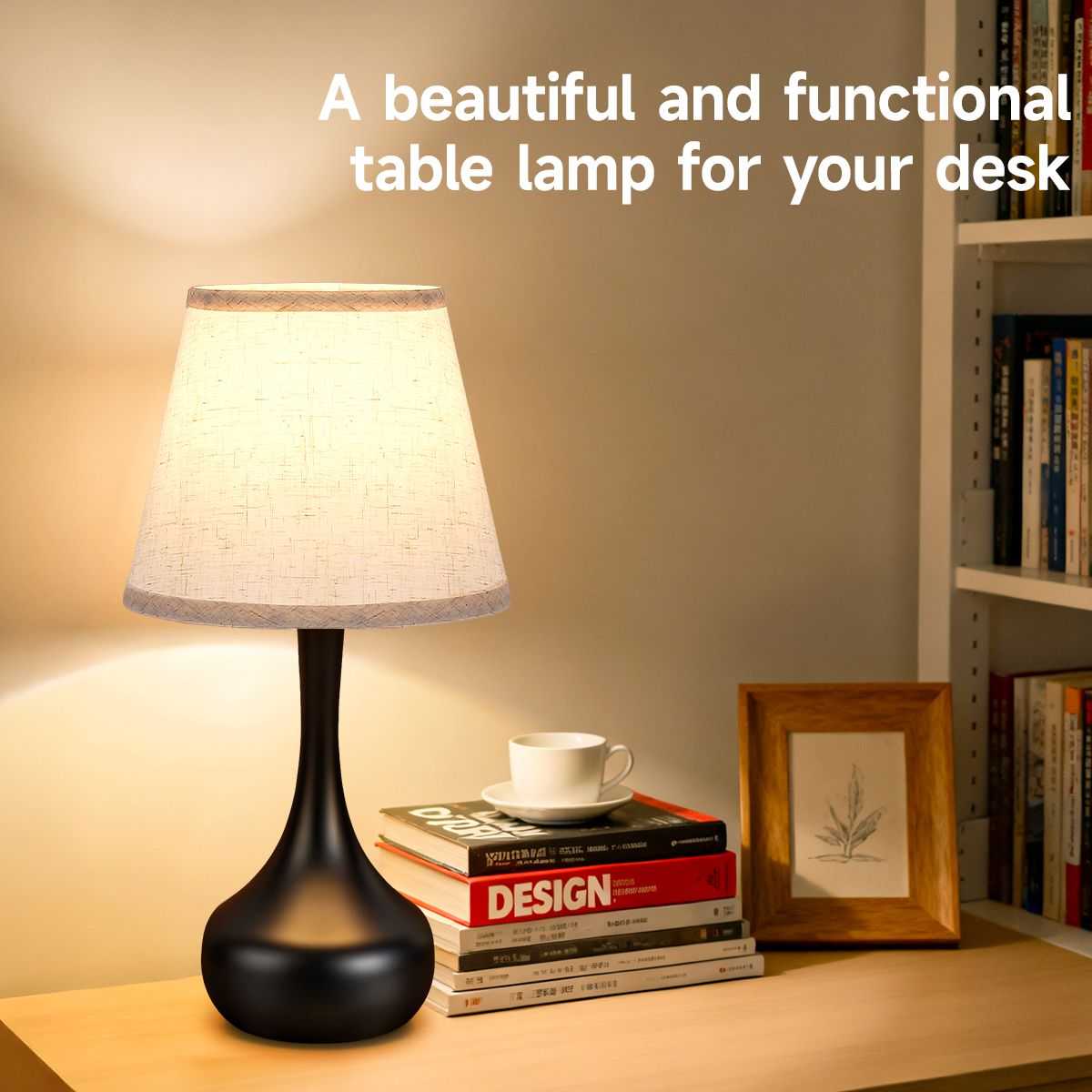 3-Way Dimmable Set of 2 Small Bedside Lamps for Night Stands, Black Desk Lamps for Kids Room,Office,Living Room, End Table(LED Bulbs Included) - luxuryhomedecoridea.com