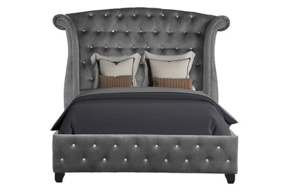 Sophia Queen Bed 4 Piece Gray - luxuryhomedecoridea.com