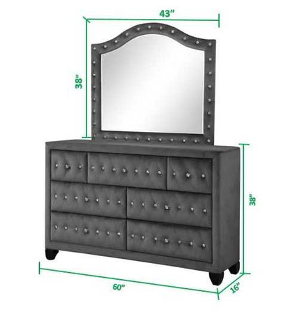 Sophia Queen Bed 4 Piece Gray - luxuryhomedecoridea.com
