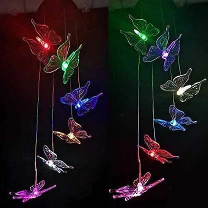 Yard Decor Lights; Solar Butterfly Chimes; 2023 Gifts for Mom/Dad/Women/Grandma/Wife/Daughter/Sister/Aunt/Nana/Grandfather/ ; Father Birthday Gifts; Mother Day Outdoor Decor; Gardening Gift - luxuryhomedecoridea.com