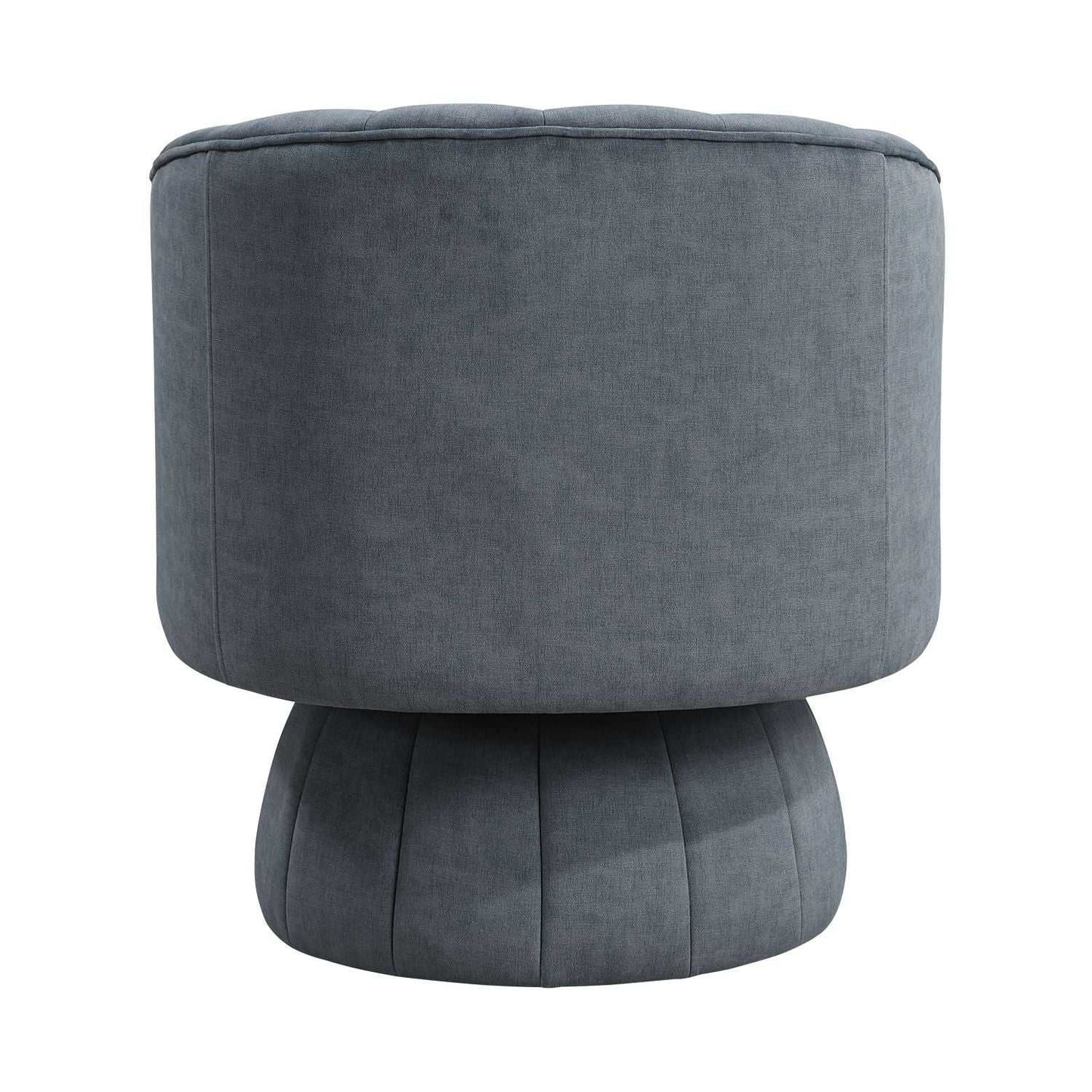 Dark Gray Velvet Accent Chair Modern Luxury Living Room Furniture, 1pc Swivel Chair Comfortable Barrel Back - luxuryhomedecoridea.com