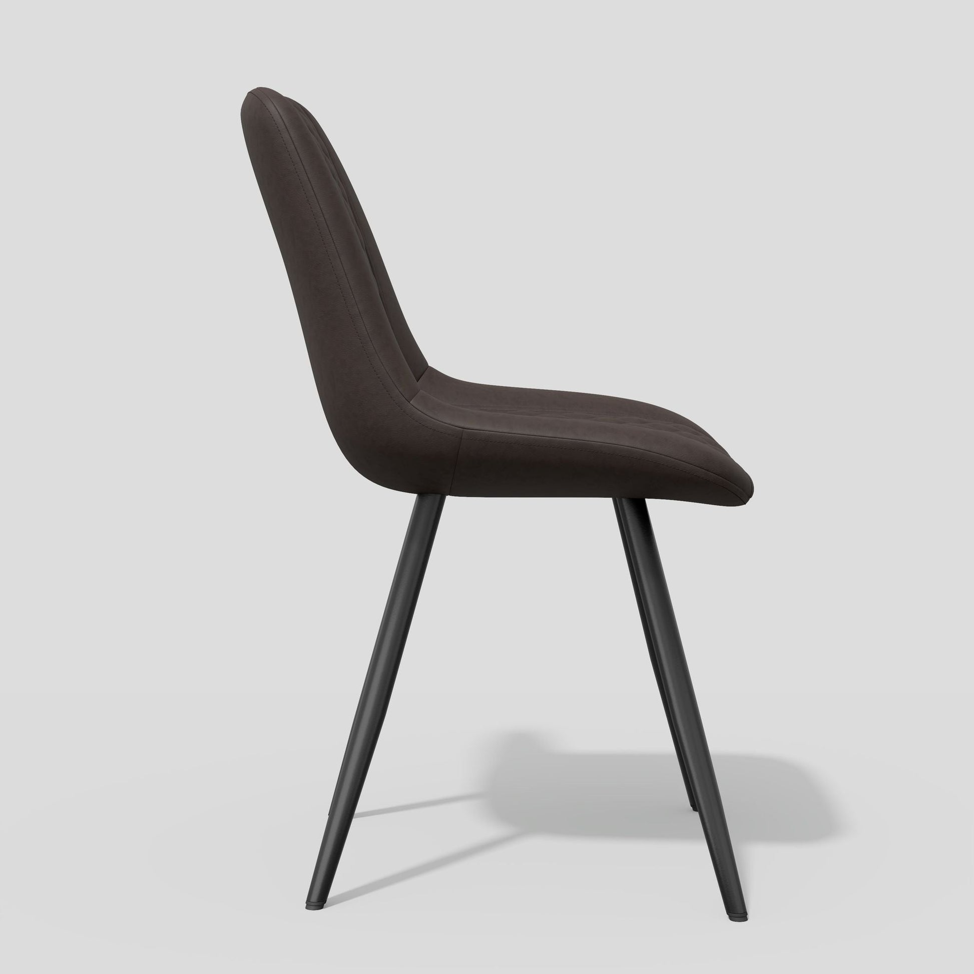 Modern Dining Chairs Set of 2, Top PU Leather Upholstered Dining Room Chairs with Metal Legs, Ergonomic Kitchen Chairs for Kitchen Dinning Room - luxuryhomedecoridea.com