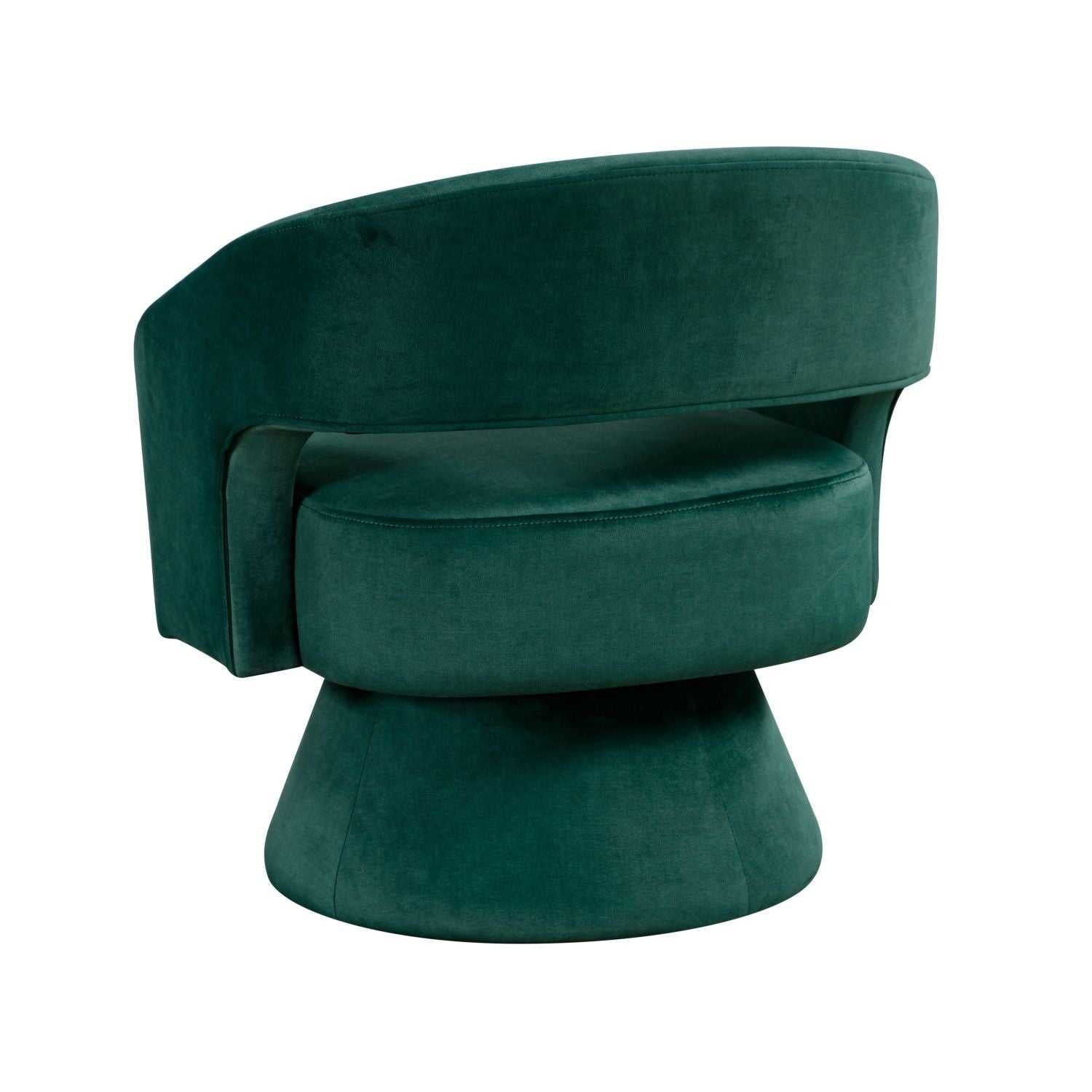 Modern Luxury Swivel Accent Chair 1pc Green Velvet Upholstery Solid Wood Stylish Home Furniture - luxuryhomedecoridea.com