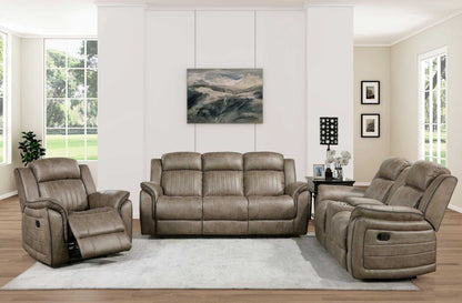 Classic Sandy Brown 1pc Reclining Chair Plush Comfort Pillow-Top Arms Vertical Tufting Solid Wood Luxury Living Room Furniture - luxuryhomedecoridea.com